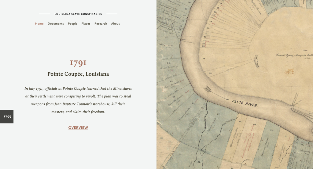 1791 Pointe Coupee, Louisiana map and overview